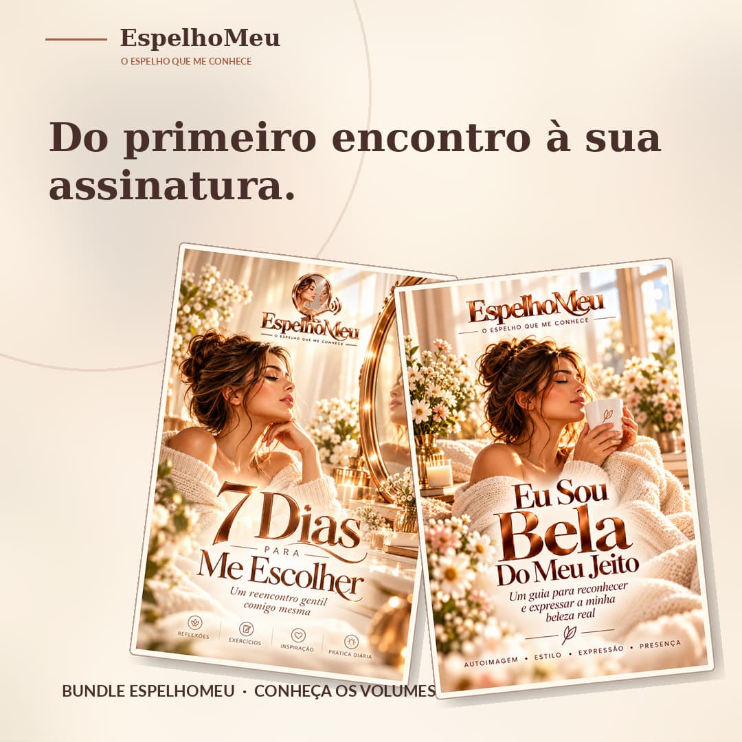 Composição ilustrada dos volumes de Primeiro Espelho
