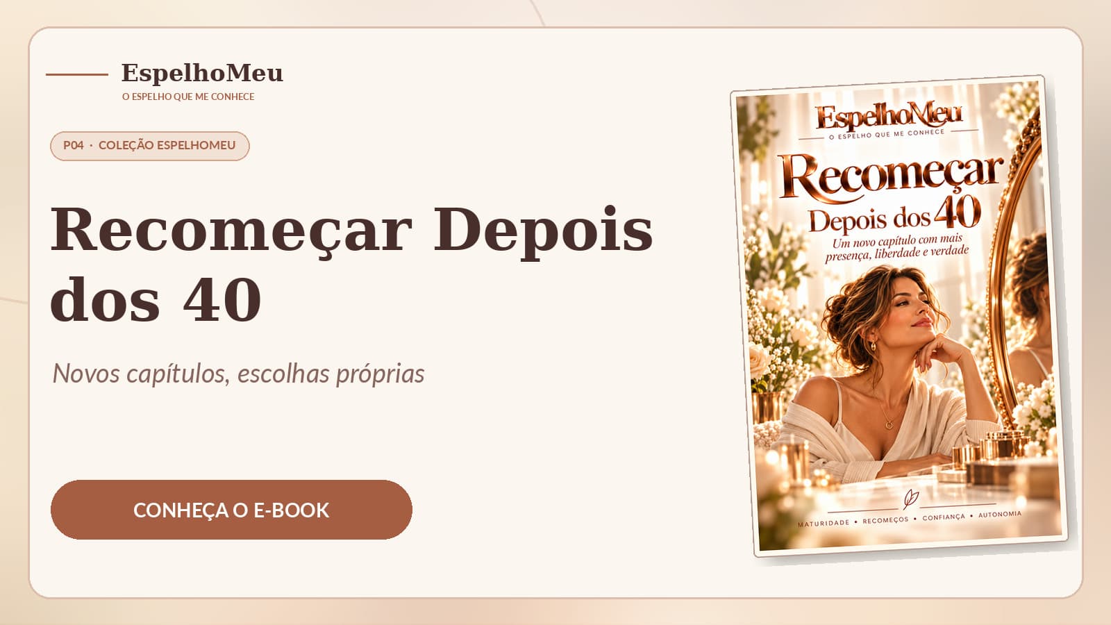 Apresentação ilustrada de Recomeçar Depois dos 40